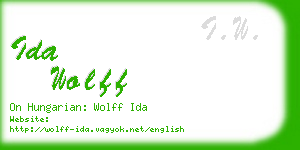 ida wolff business card